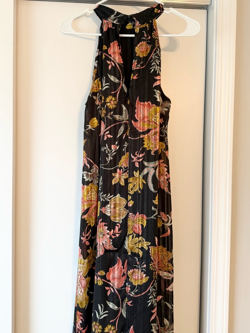 Luxology Black Floral Maxi Dress with Multicolor Blooms - Picture 2 of 5